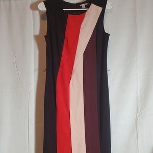 Halogen Dress Sleeveless Black, Red, Pink and Maroon Size 4